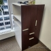Brown and White Storage Tower with Wardrobe, Shelving, Filing
